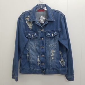 Signature 8 Distressed And Destroyed Denim Jacket